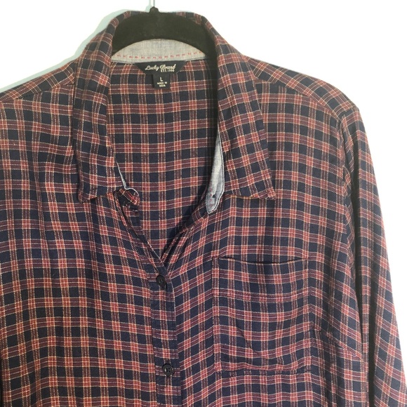Lucky Brand | Boyfriend shirt | Plaid | L - Picture 2 of 6